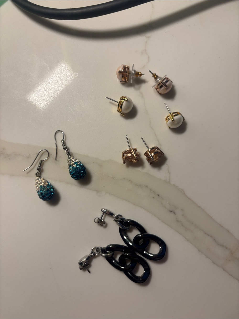 Assorted Women’s Earring Set - Blue, White, Pink, Gold, Black